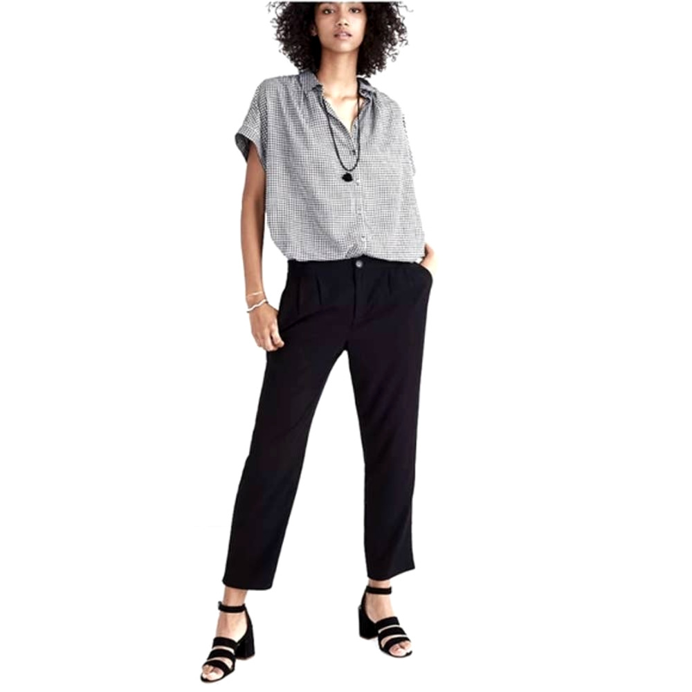 MADEWELL High-Waisted Black Track Trousers